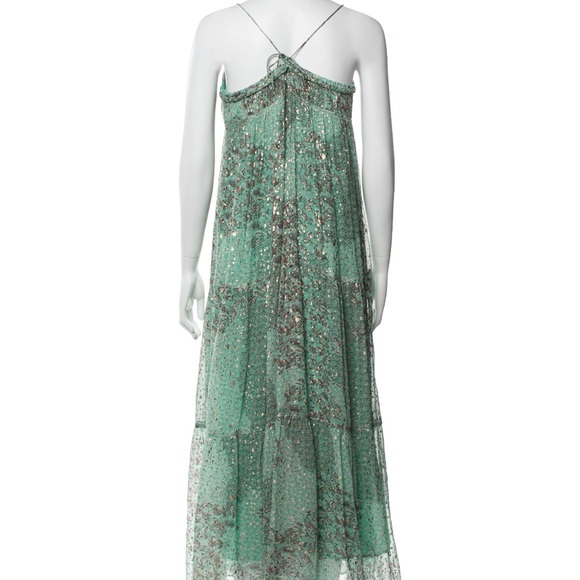 EUC Ba&sh sea foam green Odette maxi dress - Picture 6 of 11